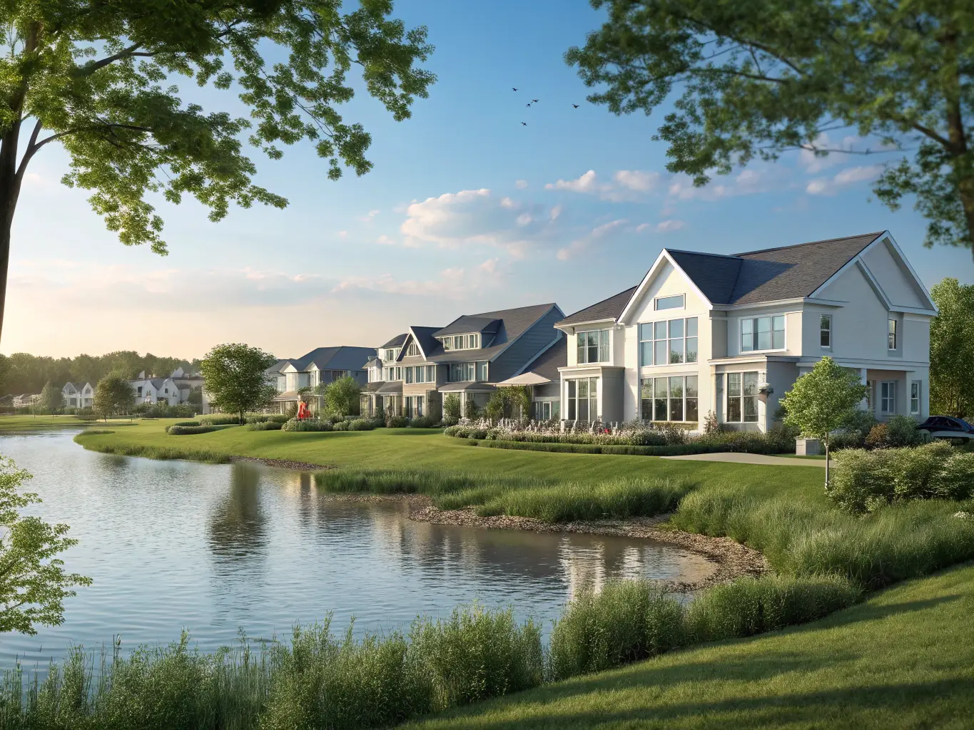 A picturesque scene of Rockland County, featuring lush greenery and suburban homes, highlighting Building It Together PM's dedication to preserving the natural beauty and community feel of the area.